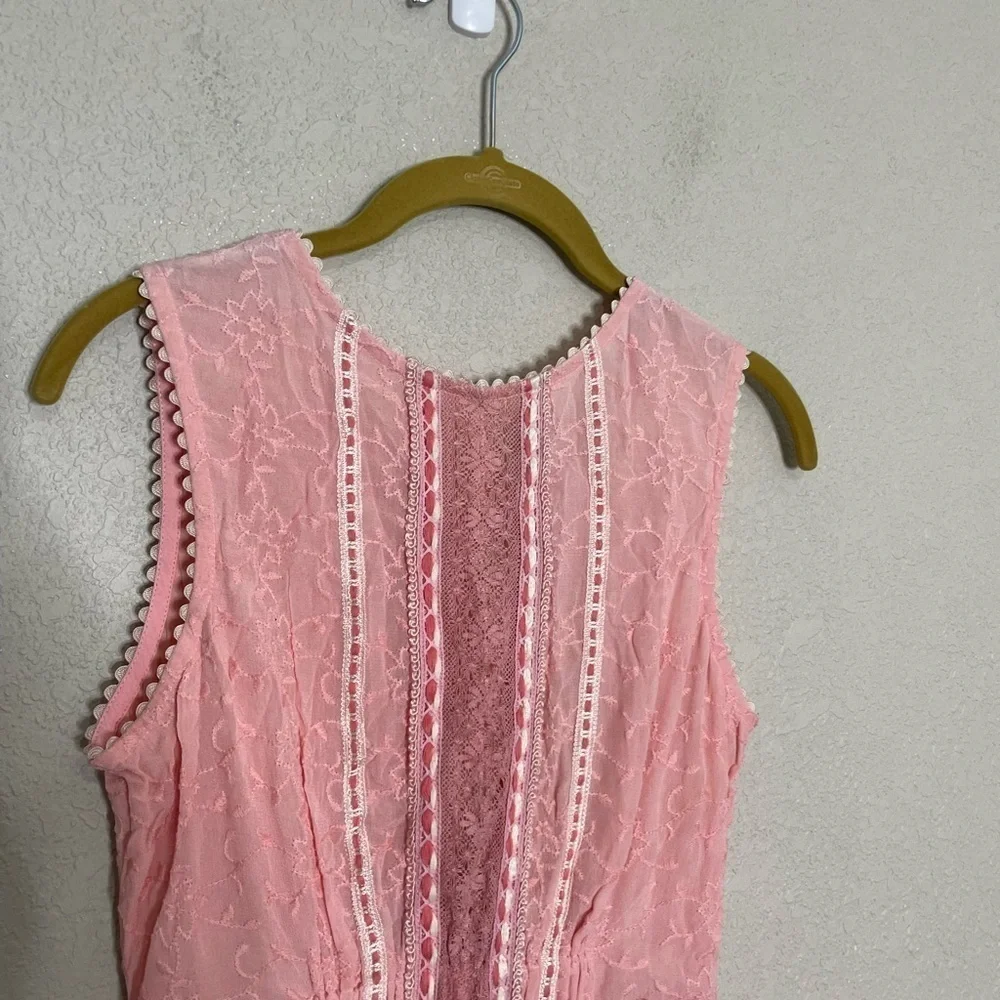 Anthropologie Blank London Pink Boho Midi Maxi Dress NwT Sample Small
